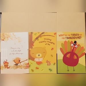 5️⃣ for $1️⃣5️⃣ Thanksgiving cards bundle of 3